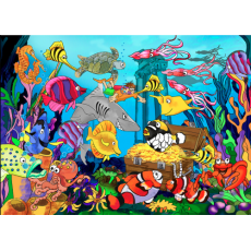 A4 "Underwater" 24 Piece Wooden Puzzle  